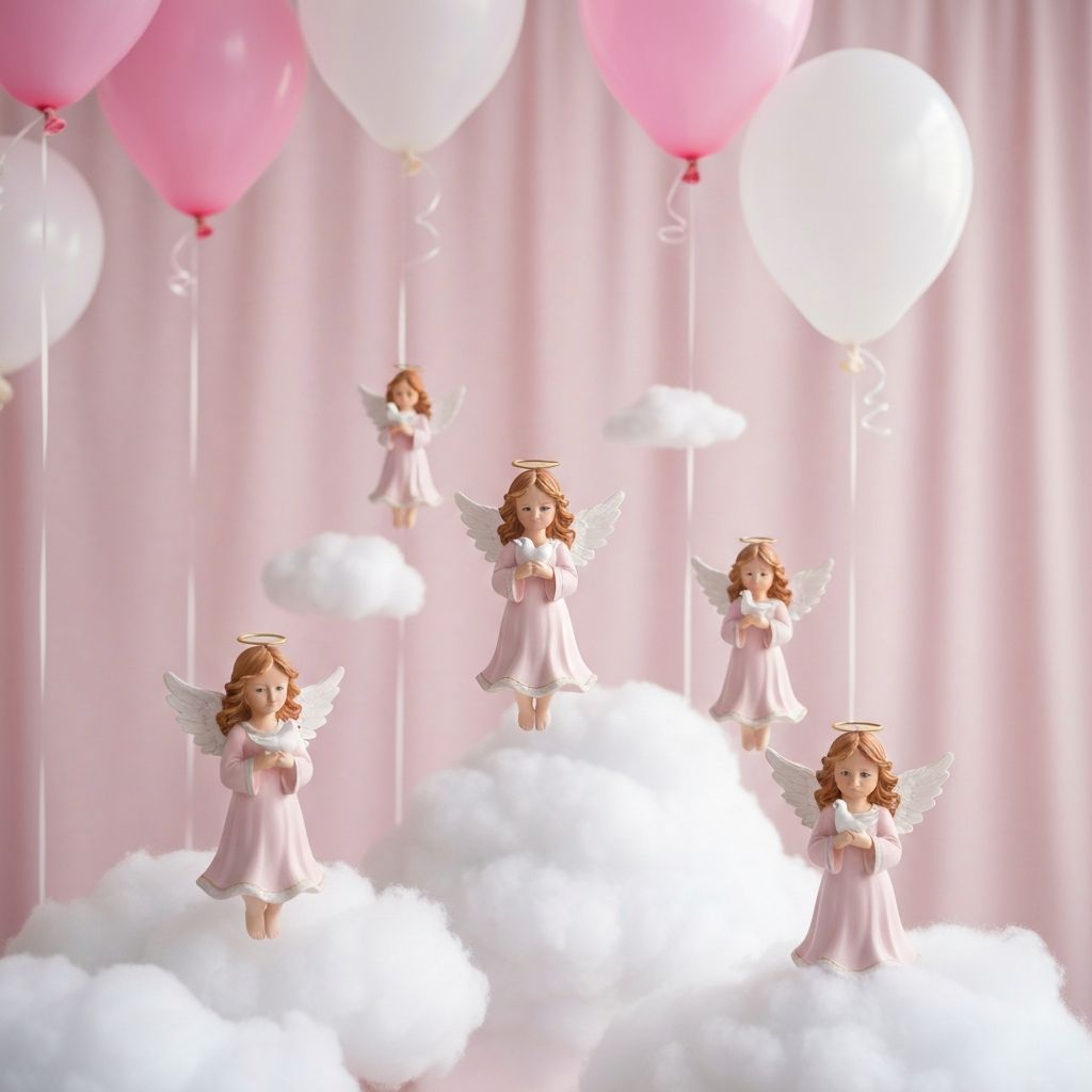 Украса за кръщене ангелчета