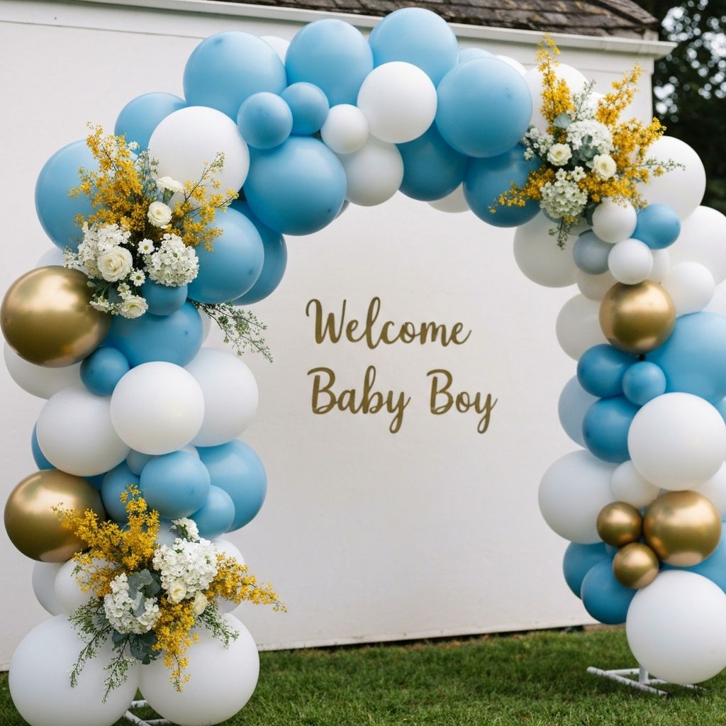 Елегантна балонена декорация за посрещане