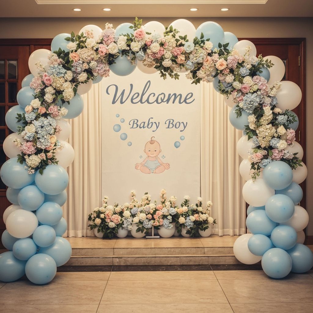 Балонена арка за посрещане на бебе