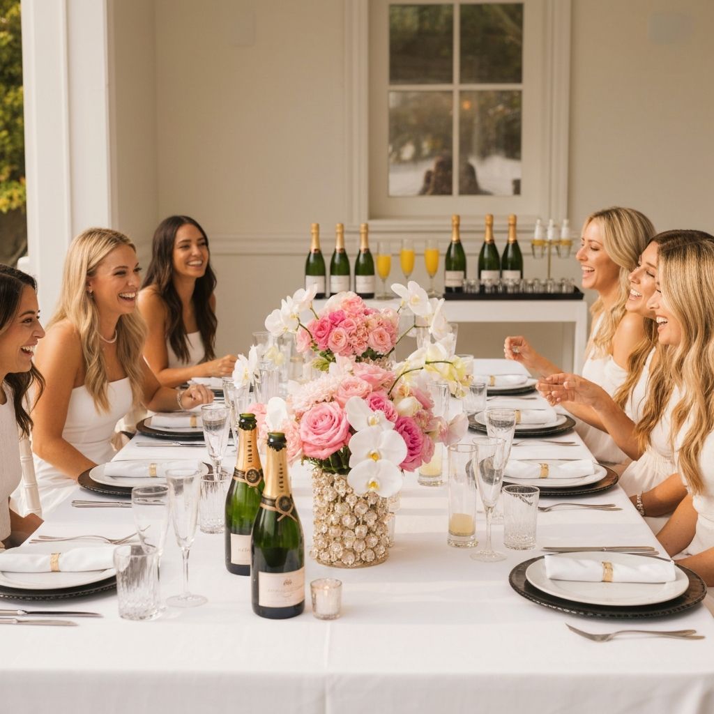 Шампанско Бранч украса за моминско парти