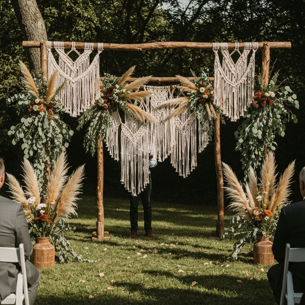 Сватбена украса бохо/рустик