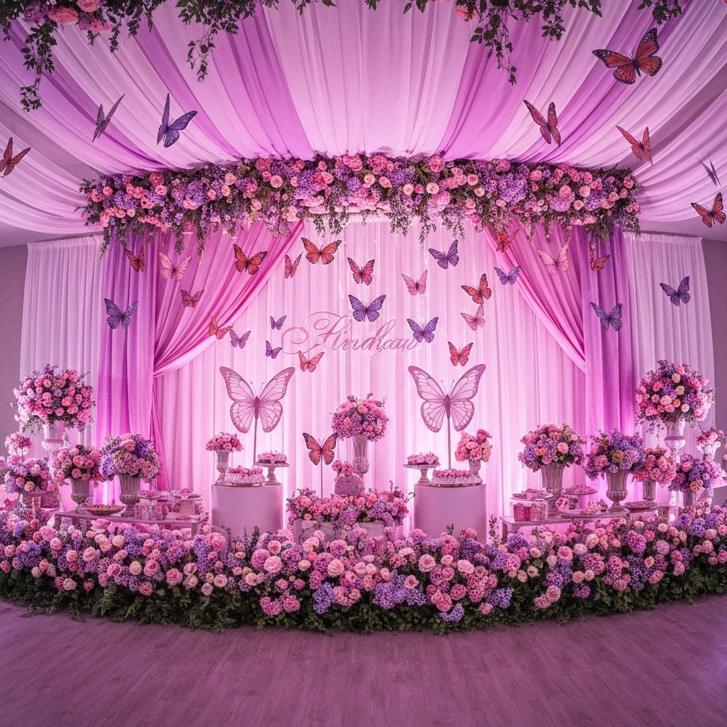 Пеперуди украса за рожден ден на момиче