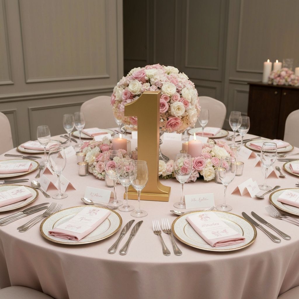 Украса за първи рожден ден на момиче със число 1