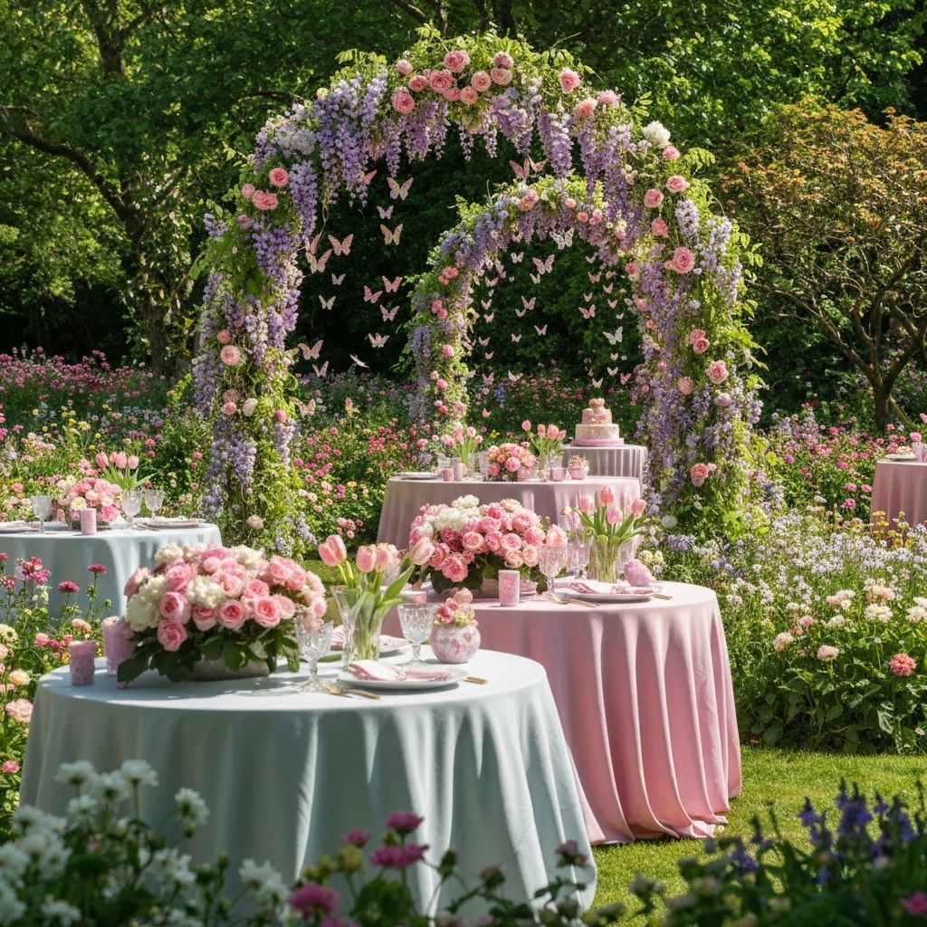 Цветя и Градина украса за рожден ден на момиче