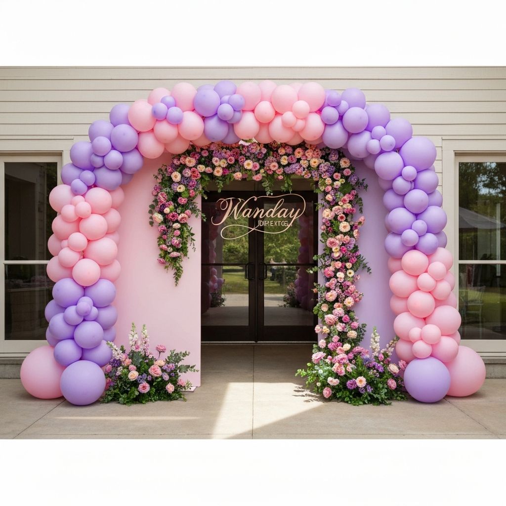 Входна декорация с балонена арка