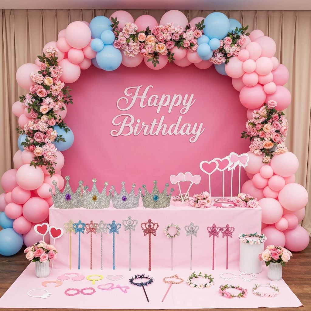 Фотозона със реквизити за парти