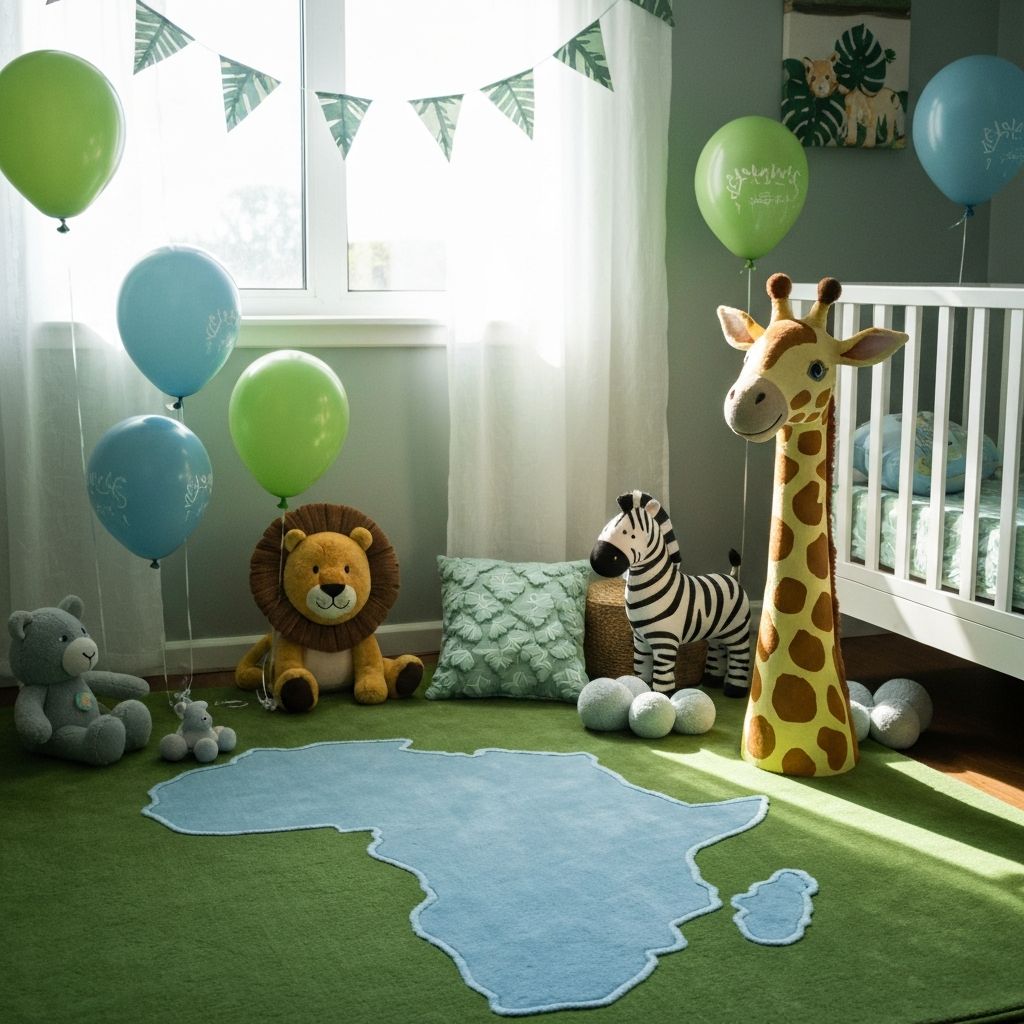 Украса за посрещане на бебе сафари